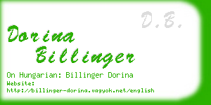 dorina billinger business card